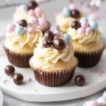 Oster Cupcakes mit Schoko Bons – Einfaches & luftiges Osterrezept First Image