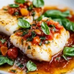 Kabeljau in Tomaten Basilikum Sauce – Bestes Rezept First Image