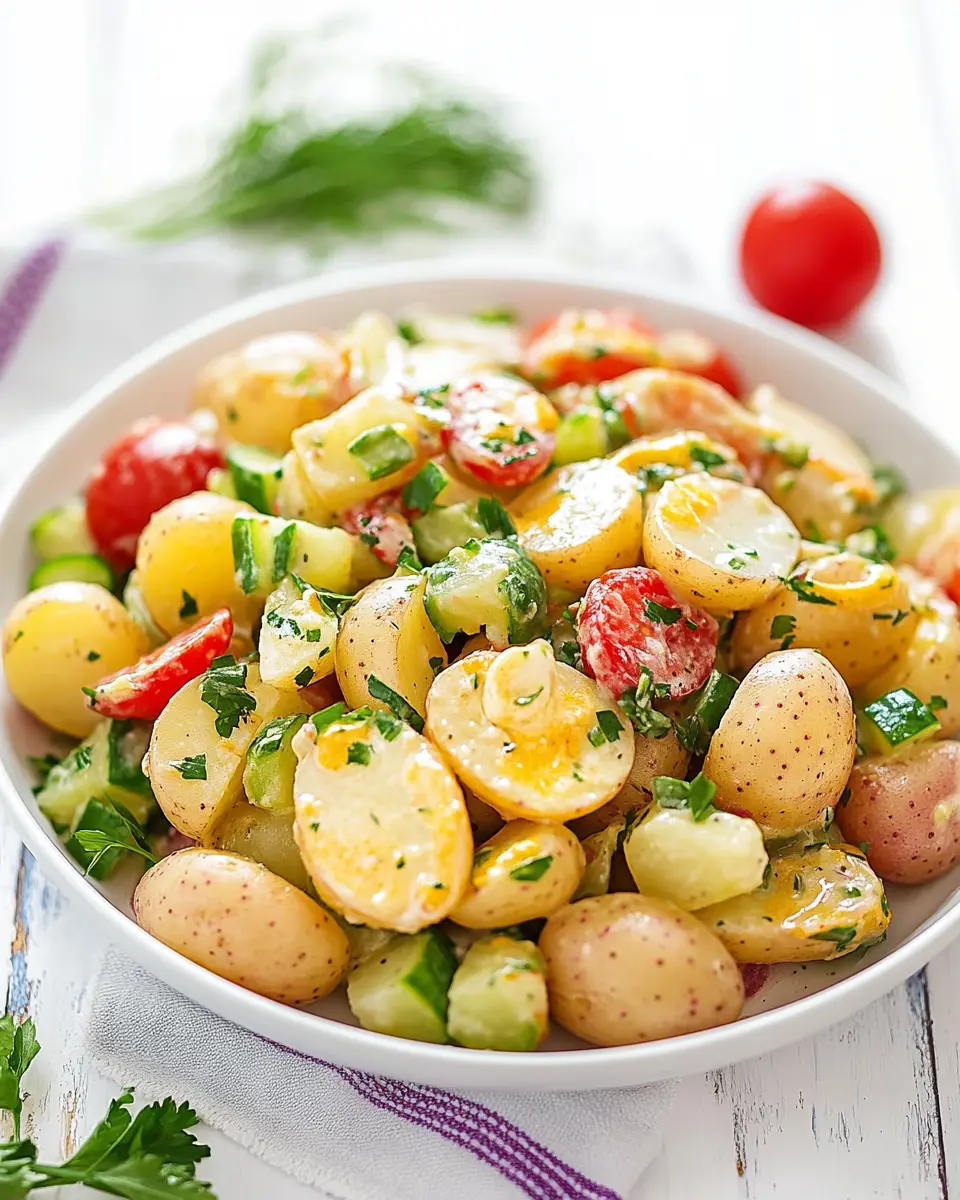 Dänischer Kartoffelsalat Rezept mit würzigem Senfdressing First Image