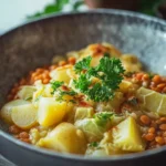Spitzkohl mit Kartoffeln und roten Linsen – Einfach & Cremig First Image