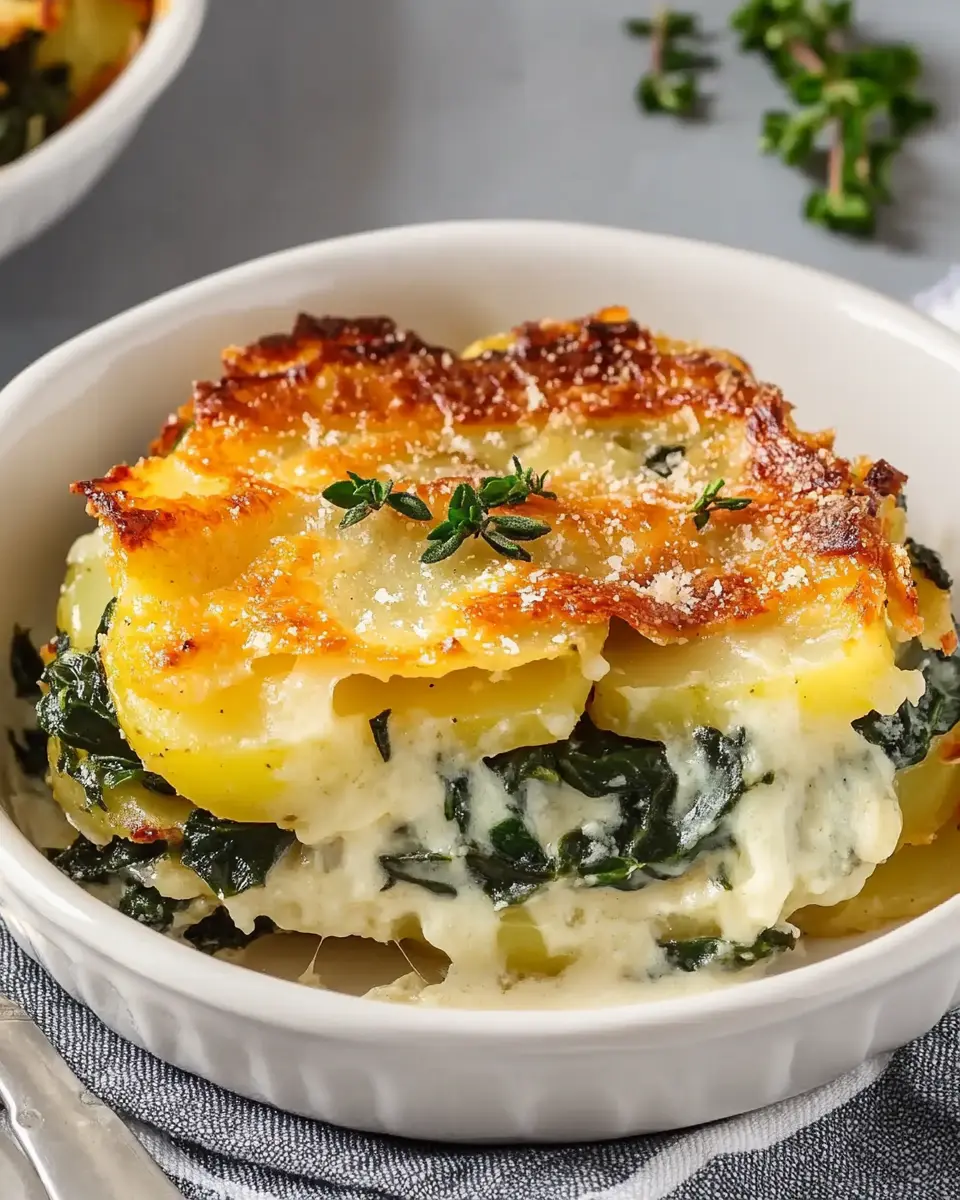 Kartoffel Spinat Gratin – Einfach & Cremig First Image