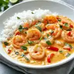 Garnelen in Kokosnuss-Sauce mit weißem Reis – exotisch & cremig First Image