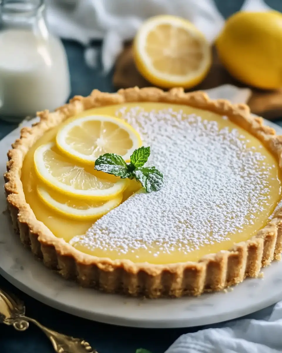 Zitronen Buttermilch Shortbread Tarte – Bestes Rezept First Image