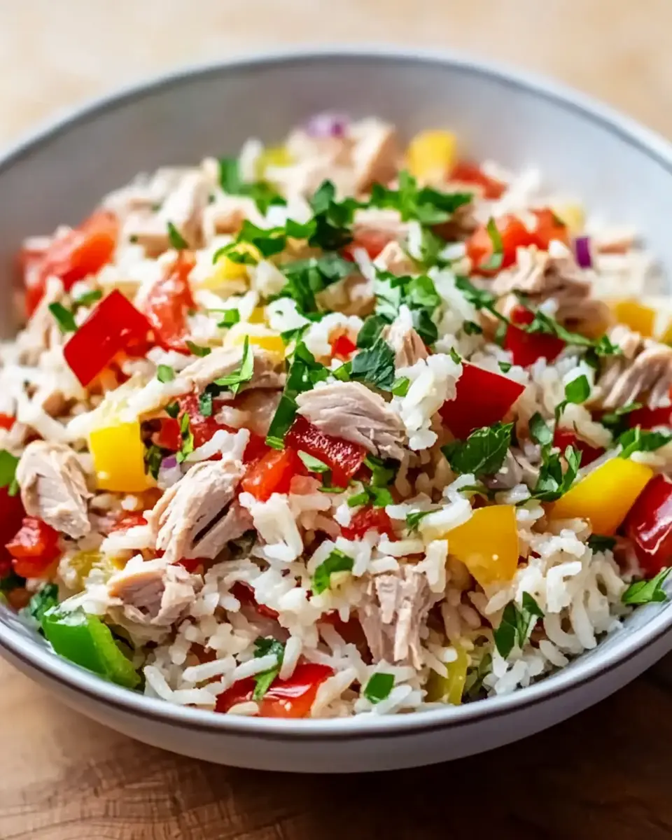 Schneller Reissalat mit Thunfisch und Paprika – 15 Minuten! First Image
