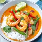 Rotes Thai-Curry mit Garnelen First Image