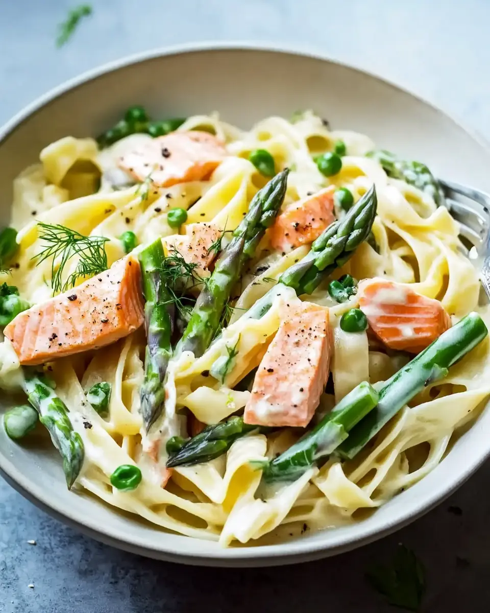 Pasta mit Spargel und Lachs: Cremig, Schnell & Verführerisch! 6 lw1enggqdljnnscb8v0y