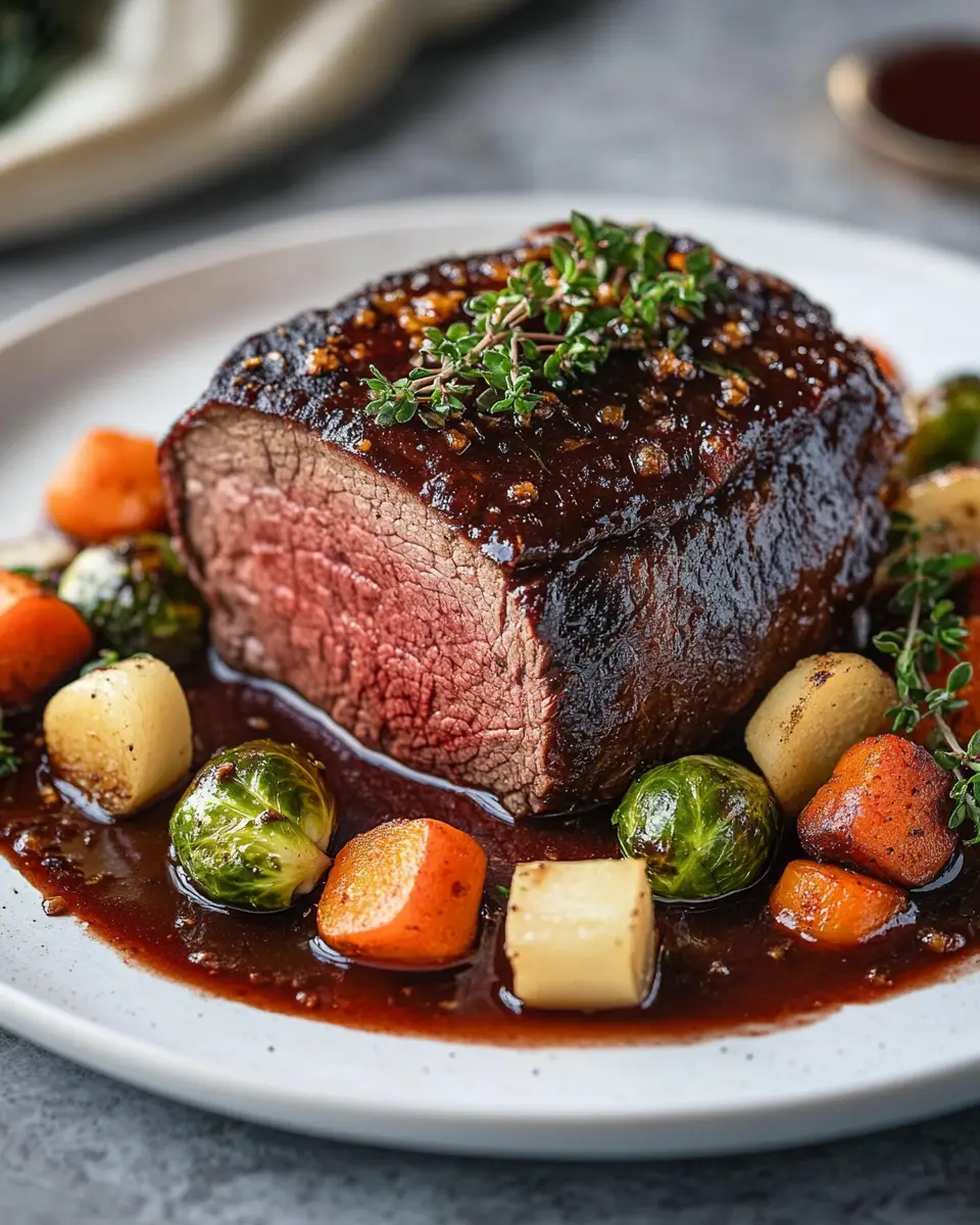 Rinderbraten in Rotweinsauce mit Wintergemüse First Image