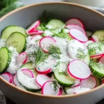 Gurken Radieschen Salat mit Joghurt Dressing – Frisch & Einfach First Image