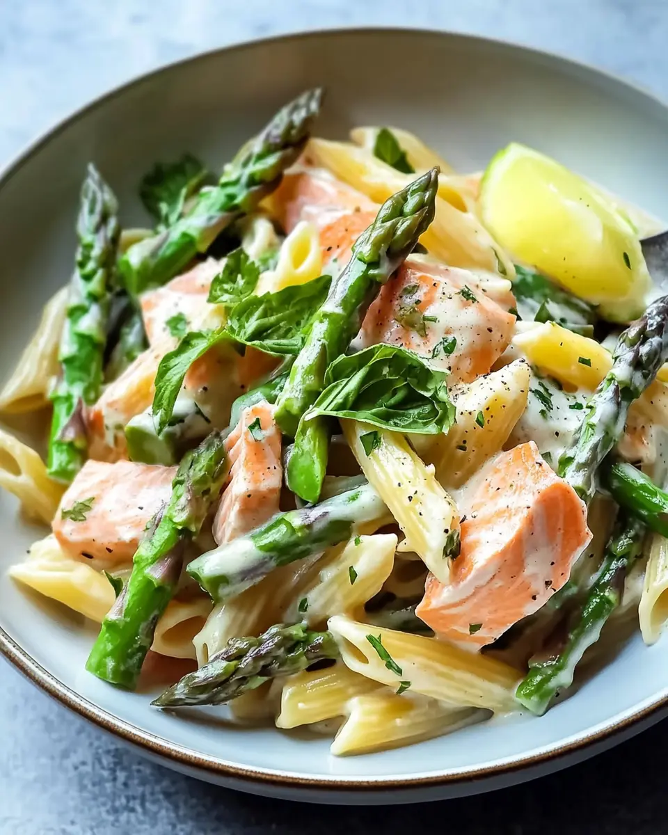Pasta mit Spargel und Lachs: Cremig, Schnell & Verführerisch!