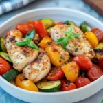 One Pot Hähnchen mit Gemüse aus der Heißluftfritteuse – mein Low Carb Airfryer-Rezept First Image