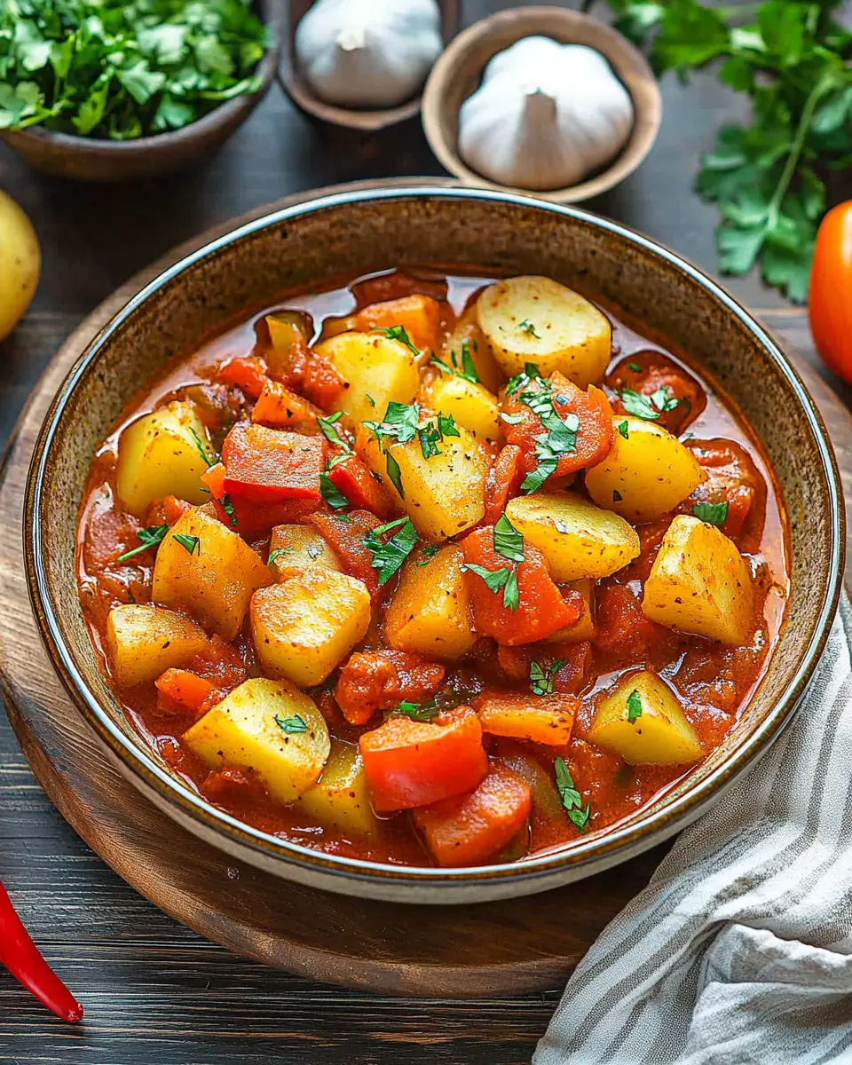 Vegetarisches Kartoffelgulasch mit Paprika: Easy Comfort Food