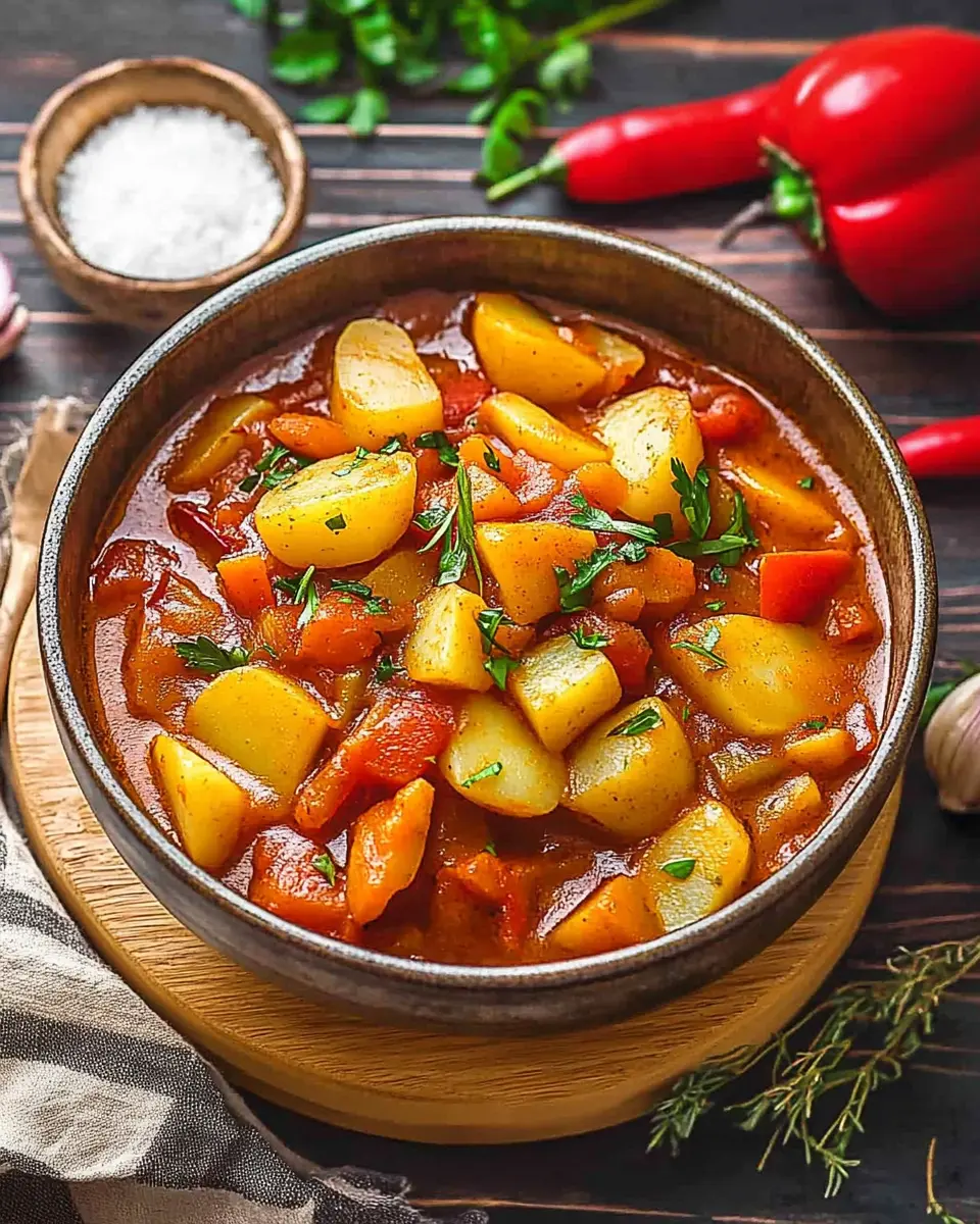 Vegetarisches Kartoffelgulasch mit Paprika: Easy Comfort Food 5 u5sejeyijkgpi1zo8qle