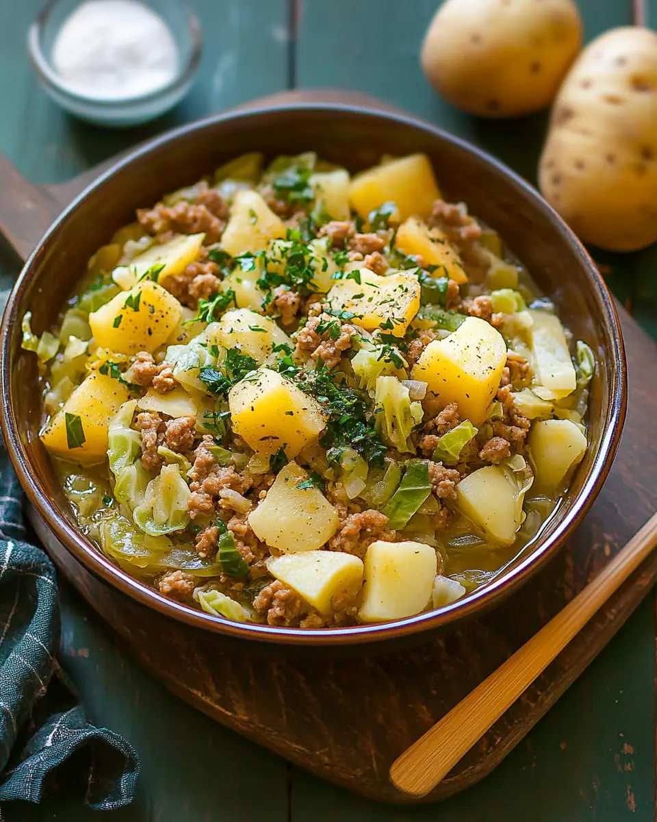Wirsingeintopf mit Hackfleisch und Kartoffeln First Image