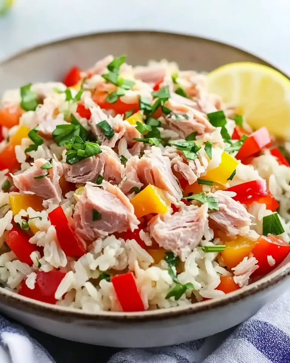 Schneller Reissalat mit Thunfisch und Paprika – 15 Minuten! First Image