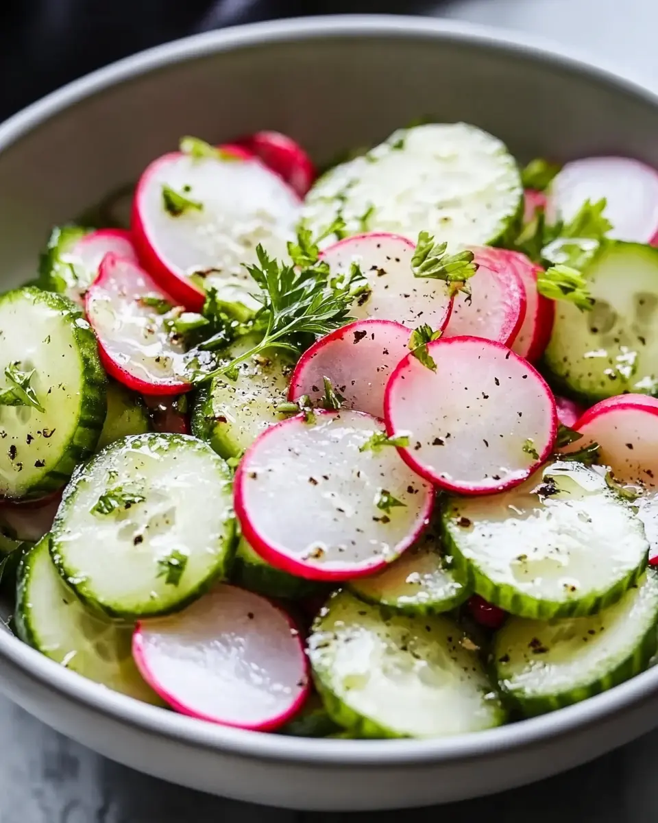 Frischer Gurken Radieschen Salat First Image