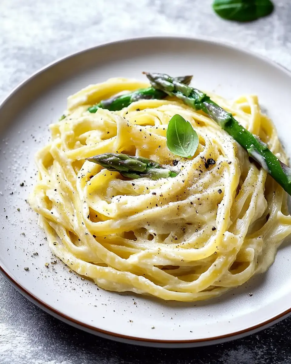 Frischkäse Pasta mit grünem Spargel: 25 Minuten zum Genuss!