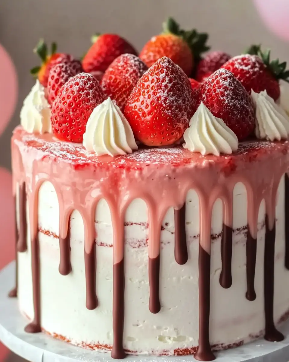 Erdbeer Torte mit Drip: Die beste Geburtstagstorte ever! 7