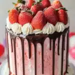 Erdbeer Torte mit Drip – Die perfekte Geburtstagstorte First Image