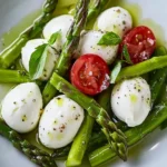 Grüner Spargel Salat mit Mozzarella First Image