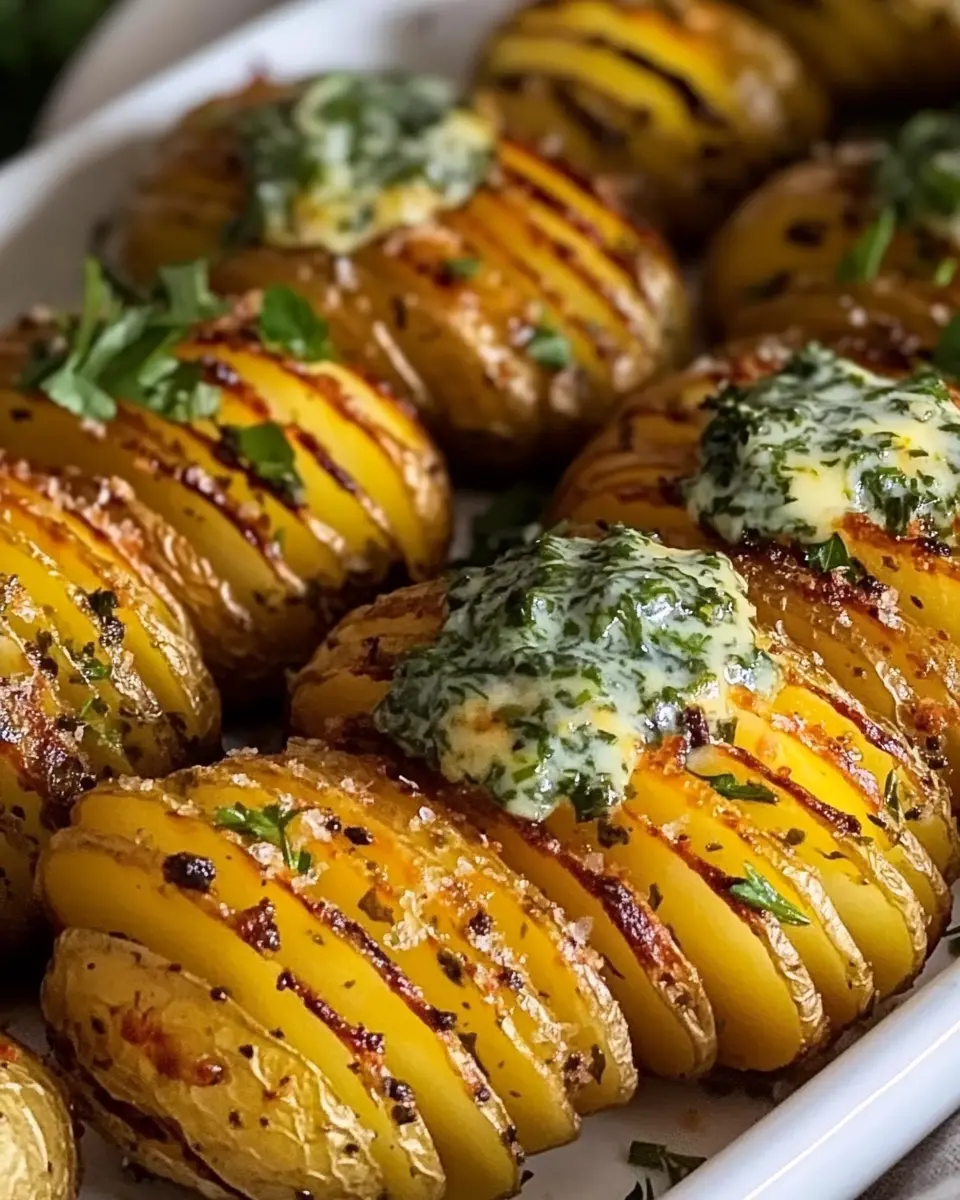 Knusprige Fächerkartoffeln mit Kräuterbutter Rezept: Der Beste Snack! 5
