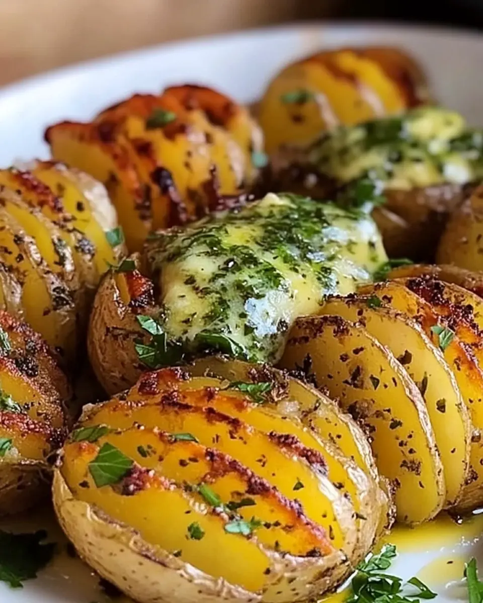 Knusprige Fächerkartoffeln mit Kräuterbutter Rezept: Der Beste Snack! 6